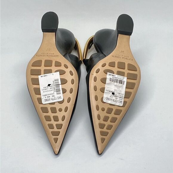 Bottega Veneta Punta 100 Leather Slingback Pumps size 37 - Picture 15 of 16